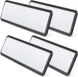 Leisure LED RV LED Ceiling Light Fixture 20" x 6.5" - 1450 Lumen with Touch Dimmer Switch Interior Burnt Bronze Lighting for Car/RV/Trailer/Camper/Boat DC 12V Natural White 4000-4500K (4-Pack)
