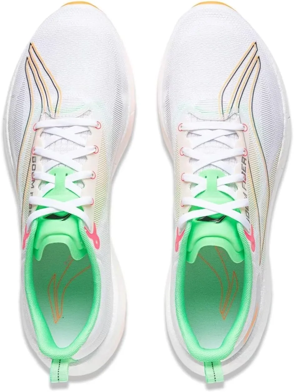 LI-NING Super Light 21 Men Running Shoes Reflective Boom Fiber High Rebound Light Weight Cushioning Sport Shoes ARBU001