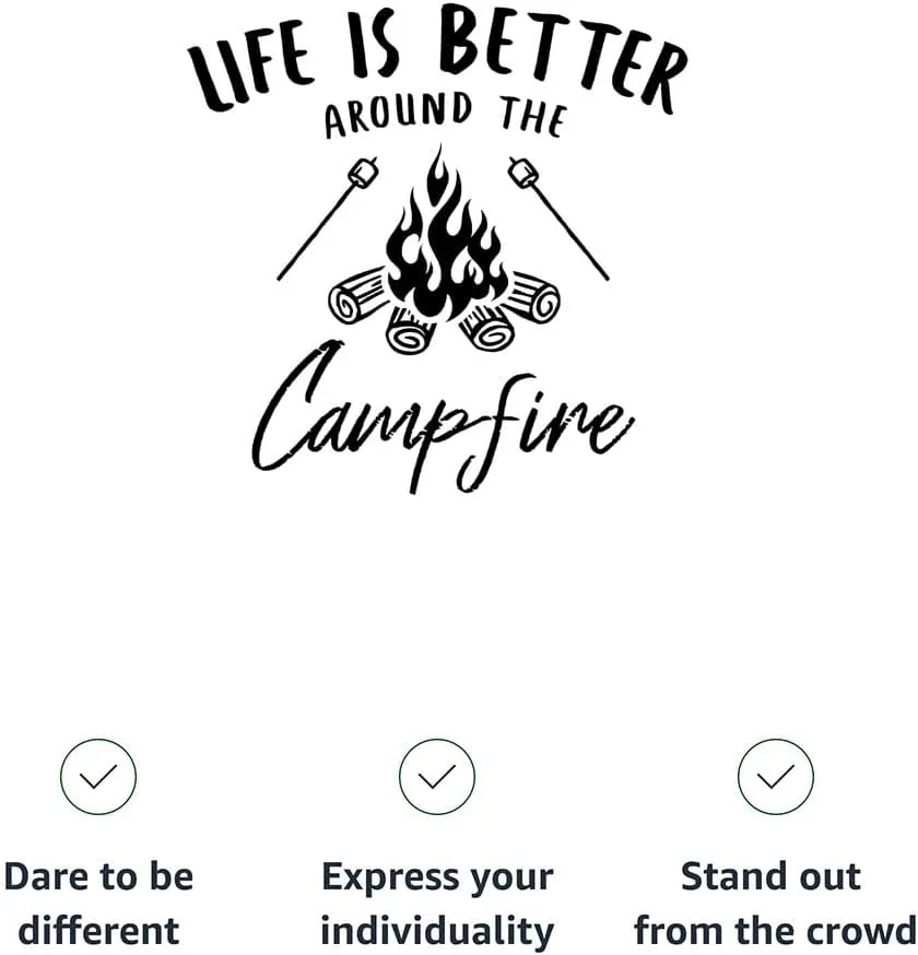 Life is Better Around The Campfire Kids' T-Shirt - Hiking Gifts for Girls - Hiking Aesthetic Print