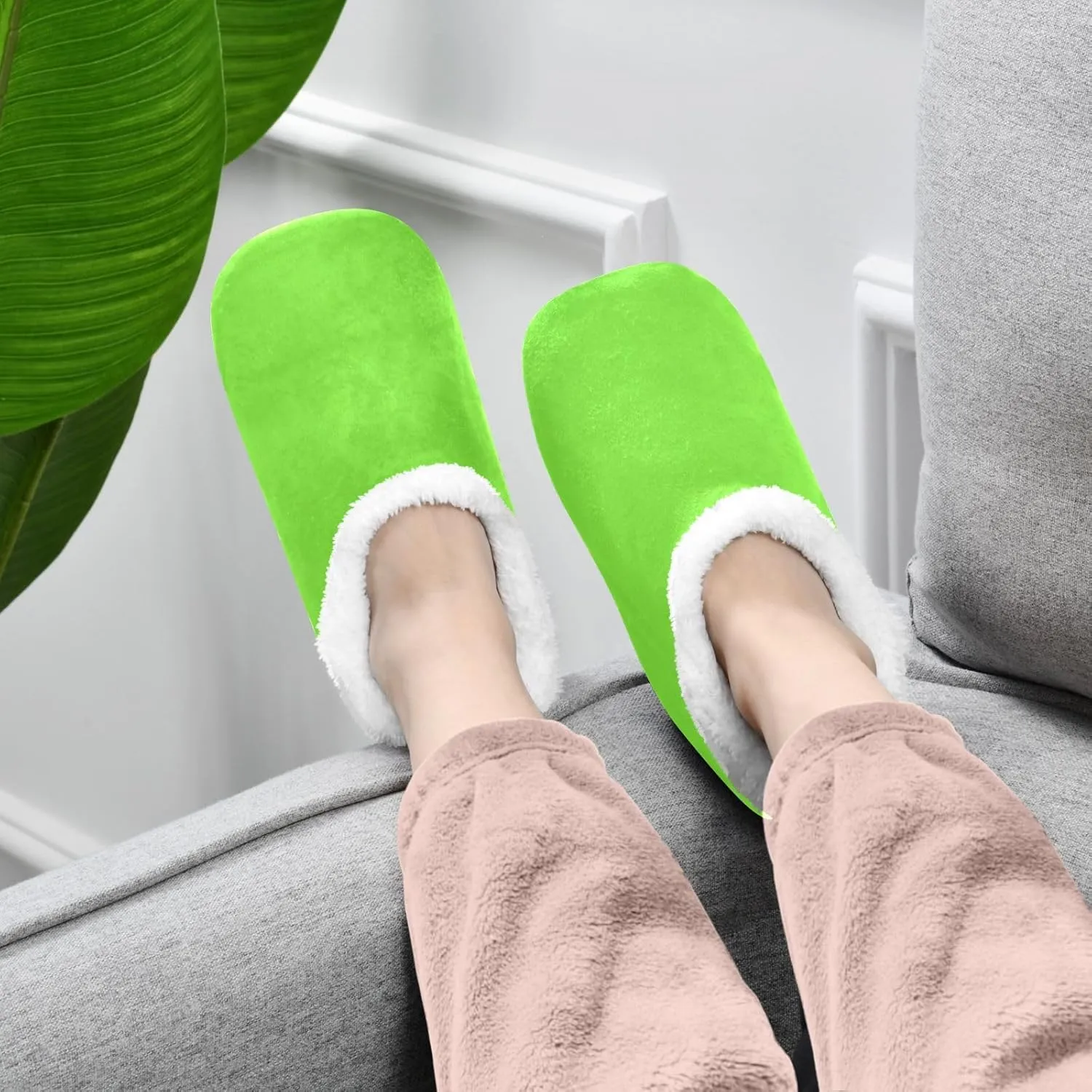 Light Salmon House Slippers Non-Slip Soft Comfortable Slippers for House