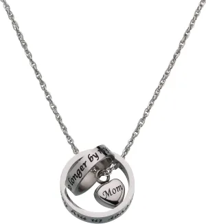 Lillian Rose Memorial Jewelry Mom Forever in My Heart Necklace, 1.05, Silver