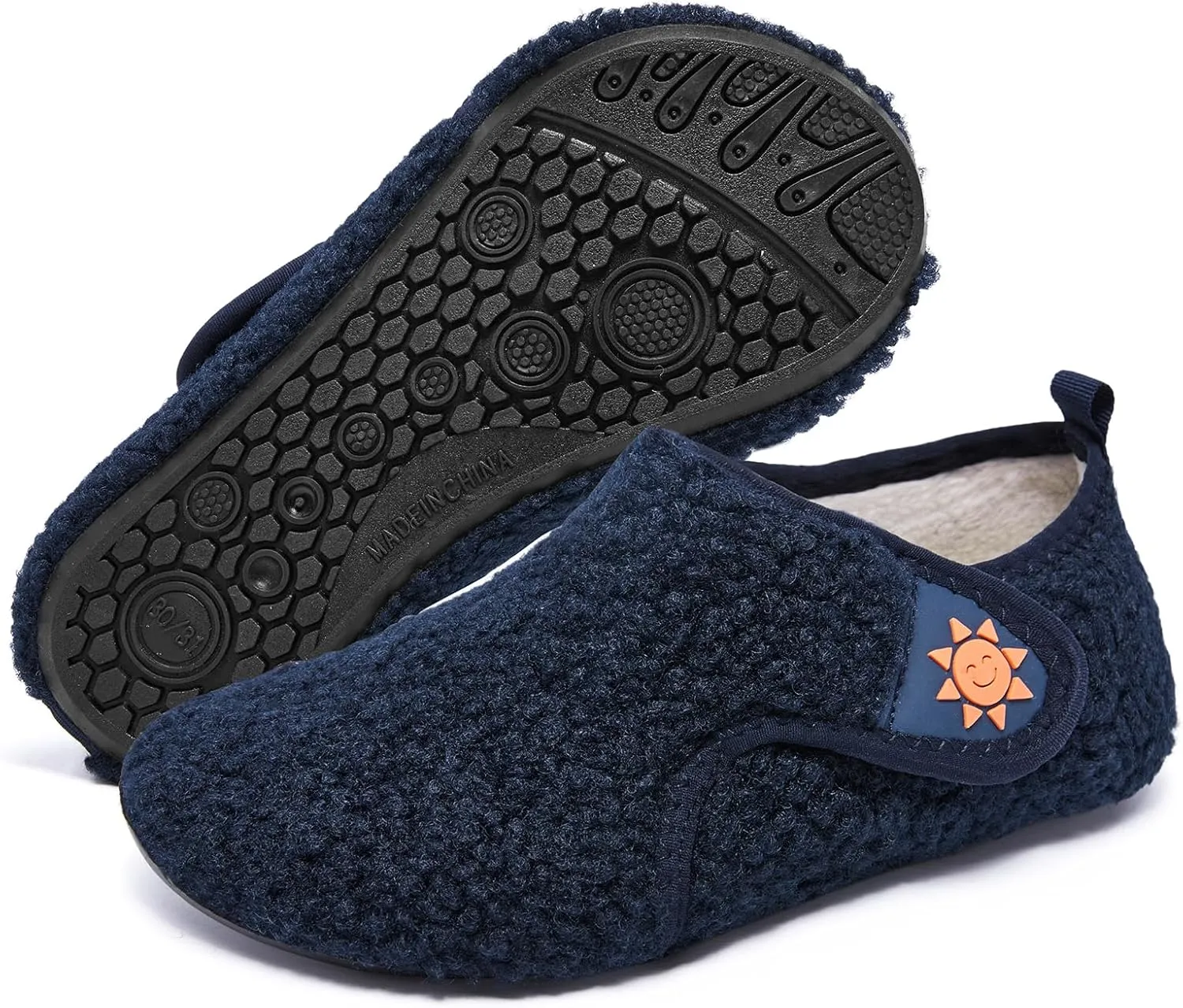 Limberun Toddler Kids Slippers for Gilrs Boys Toddler House Shoes Non-slip Toddler Indoor Shoes Warm Comfortable Non-slip Light-Weight Shoes Blue7-8