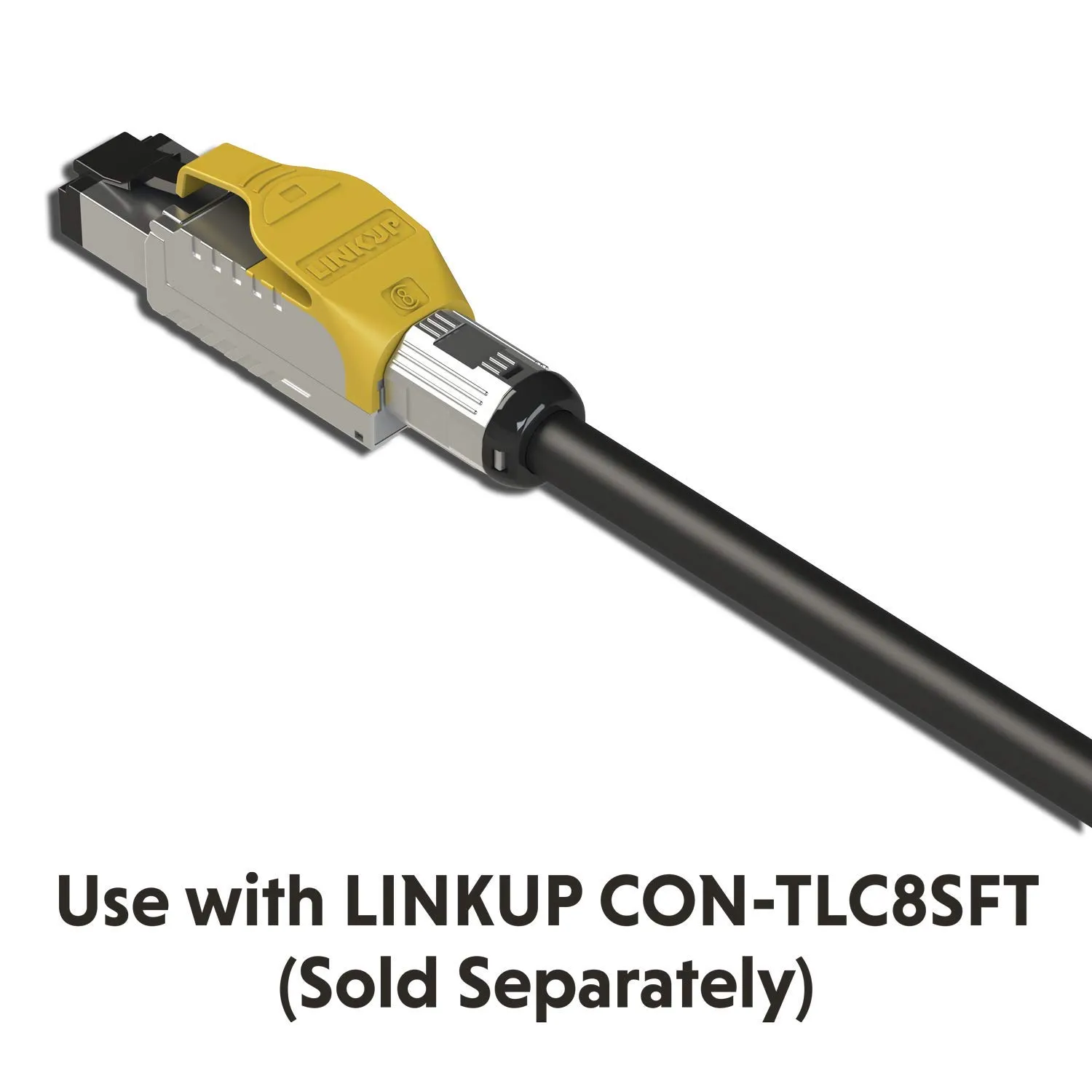 LINKUP - Cat8 Ethernet Cable S/FTP 22AWG Screened Solid Cable | 2000MHz (2GHz) up to 40Gbps | Future 5th-Gen Ethernet LAN Network 40G Structure Wires |Black| 100 Meter Bulk (Termination Required)
