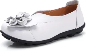 Loafers for Women Comfort Flowers Slip on Soft Sole Flat Lightweight Closed Toe Moccasins Driving Flats Casual Work Office Shoes