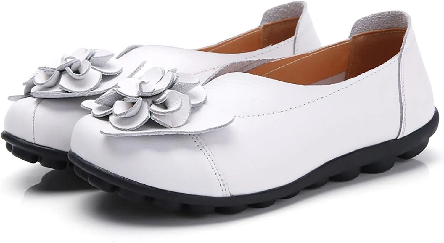 Loafers for Women Comfort Flowers Slip on Soft Sole Flat Lightweight Closed Toe Moccasins Driving Flats Casual Work Office Shoes