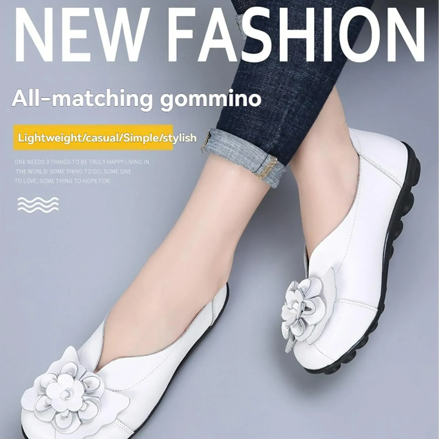 Loafers for Women Comfort Flowers Slip on Soft Sole Flat Lightweight Closed Toe Moccasins Driving Flats Casual Work Office Shoes