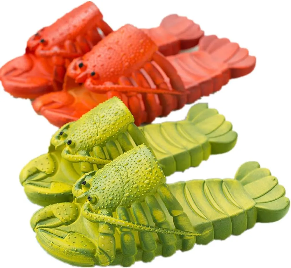 Lobster Slippers Funny Animal themed Slippers,Pool Beach Party Shoes,Unisex Shoes Couple Summer Slipper for Women Men