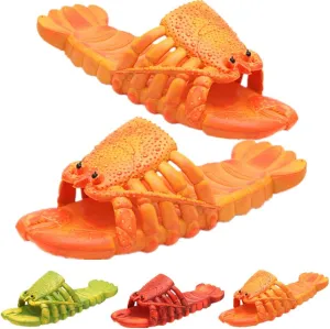 Lobster Slippers Funny Animal themed Slippers,Pool Beach Party Shoes,Unisex Shoes Couple Summer Slipper for Women Men