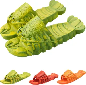 Lobster Slippers Funny Animal themed Slippers,Pool Beach Party Shoes,Unisex Shoes Couple Summer Slipper for Women Men