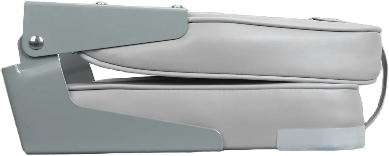 Low Back Boat Seat Fold-Down Fishing Boat Seat, 1 Pack, Light Gray