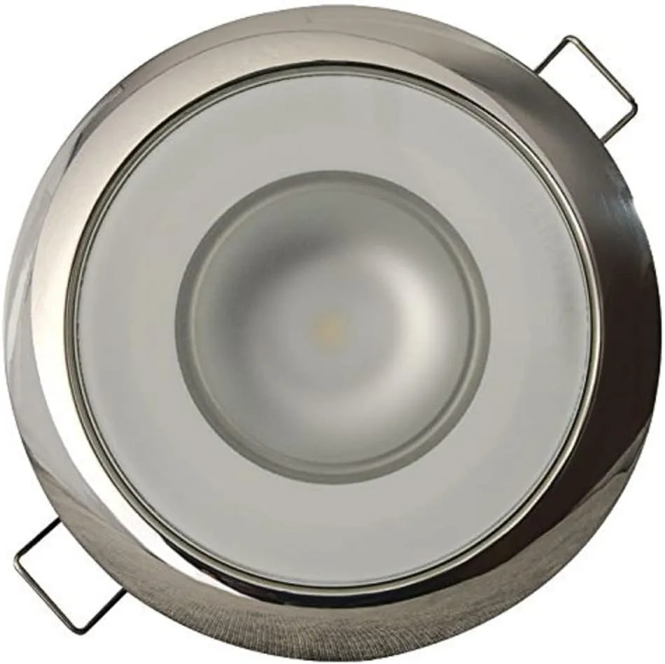 Lumitec Mirage LED Flush Mount Ceiling Down Light - White - Warm White - IP67 Rated, Slim Profile, Ideal for Indoor/Outdoor, 113129, 300 Lumens