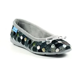 Lunar Magic Women's Full Slipper Pom Pom Effect Grey