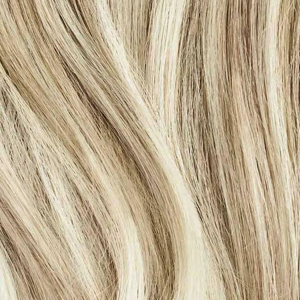 Luxy 100% Remy Human Hair - Seamless Clip-In Hair Extensions - Multi-Dimensional Color for Natural Blending, Adds Volume & Length 180 grams 20" Beige Blonde Balayage