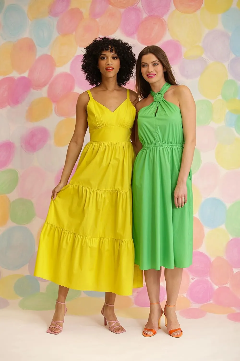 Maggy London Women's V-Neck Cotton Tiered Maxi Vacation Resort Event Guest of