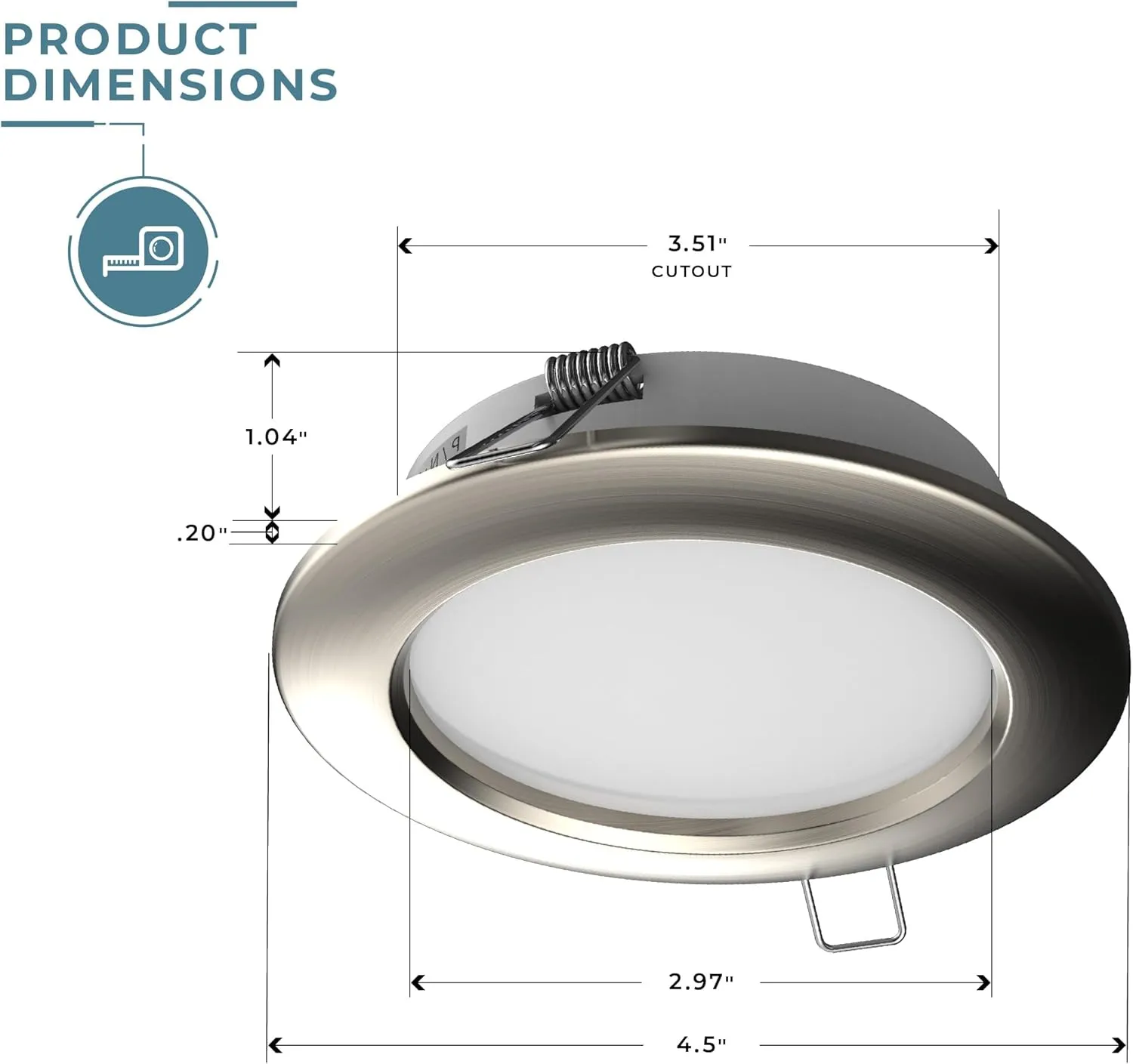 Manufacturers' Select Eminence LED RV Boat Recessed Ceiling Light by ITC (Nickel, 6 Pack)