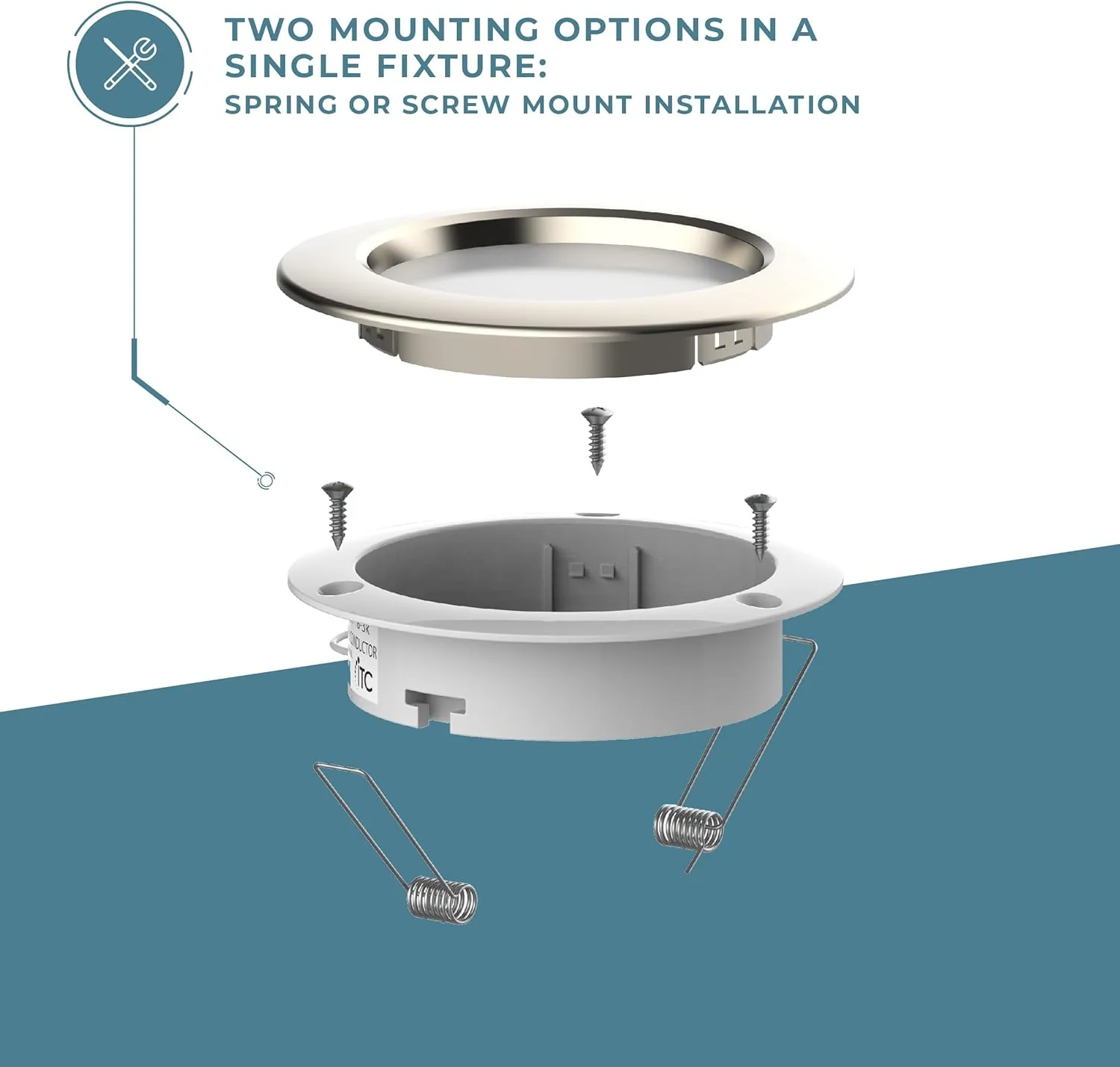 Manufacturers' Select Eminence LED RV Boat Recessed Ceiling Light by ITC (Nickel, 6 Pack)