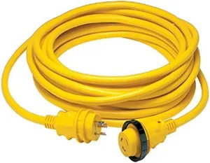 Marinco 199119 Cordset, 30A 125V, 50', Yellow