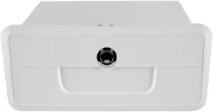 Marine Boat Storage Box Boat, Lockable Yacht Storage Case, Organizer for Sunglasses Phones, White