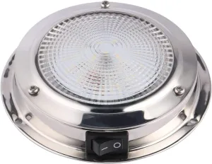 Marine Dome Light LED Boat Cabin Lights White with Switch Stainless Steel Surface Mount 12 Volts (4.18 Inches)