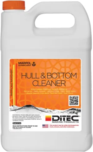 Marine Hull & Bottom Cleaner - 1 Gallon | Easy-to-Use Cleaning for Removing Barnacles, Scale, Rust on Boat