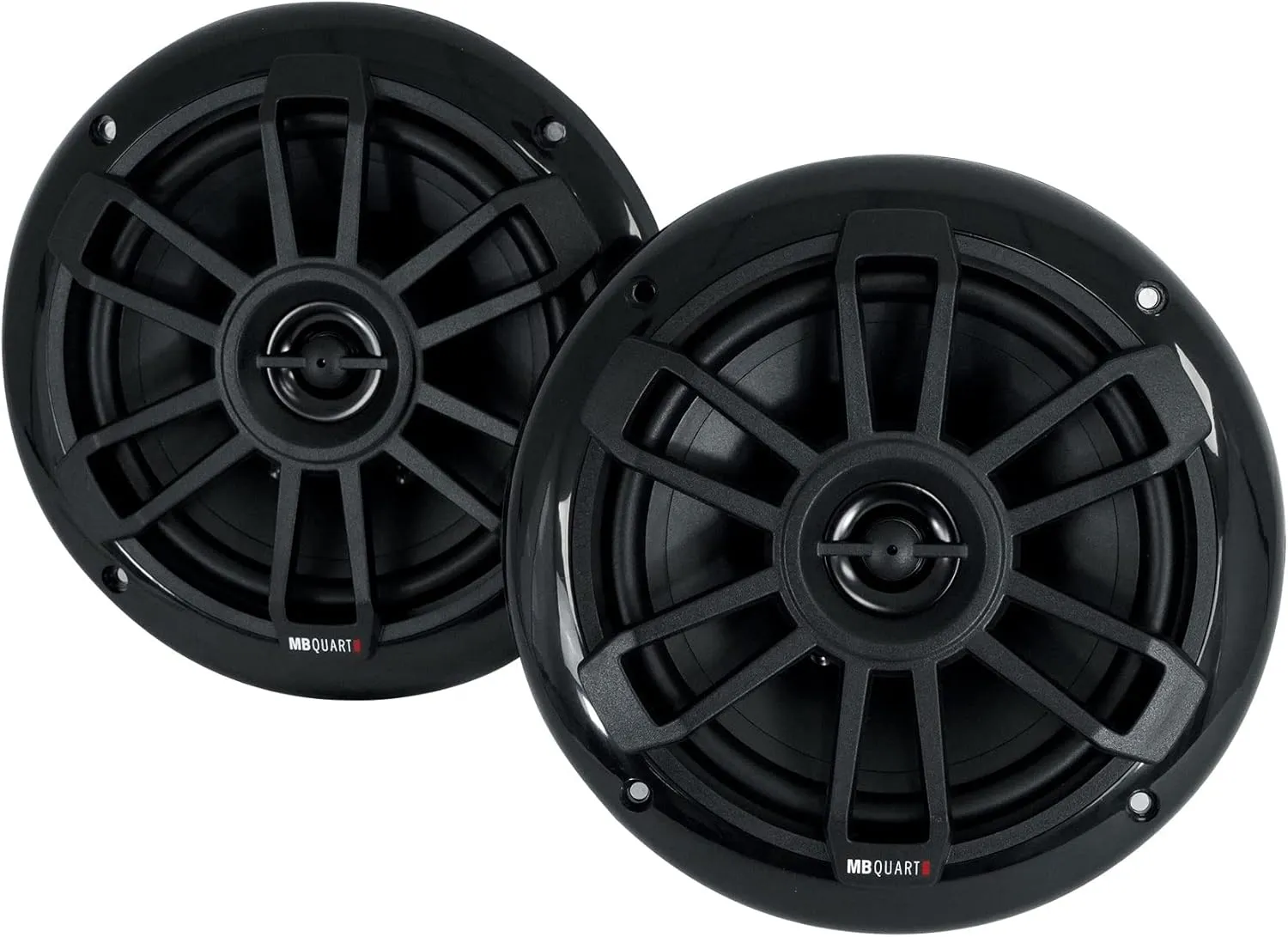 MB Quart (2) NF1-116B 6.5" 80 Watt Marine 2-Way Coaxial Black Speakers for Boat