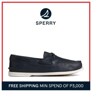 Men's Authentic Original™ Cross Lace Leather Boat Shoe Navy (STS24958)