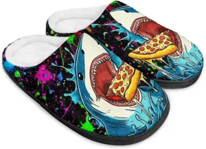 Men's Furry Warm Slipper Slip On Comfortable Slippers Lightweight Winter House Shoes Anti Slip Indoor Outdoor Closed Toe Bedroom Sandals Size 4-15