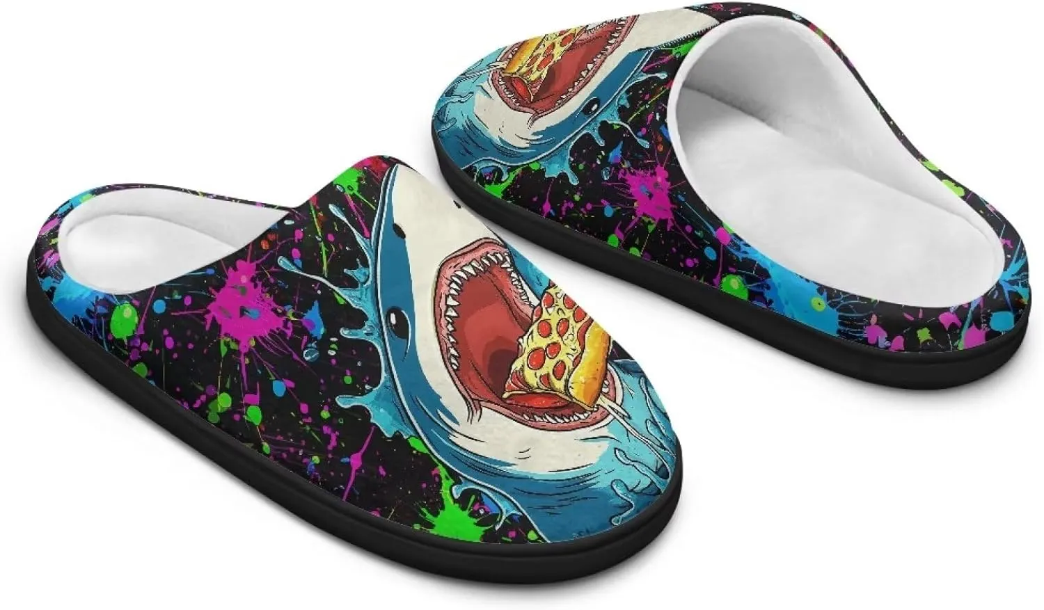 Men's Furry Warm Slipper Slip On Comfortable Slippers Lightweight Winter House Shoes Anti Slip Indoor Outdoor Closed Toe Bedroom Sandals Size 4-15