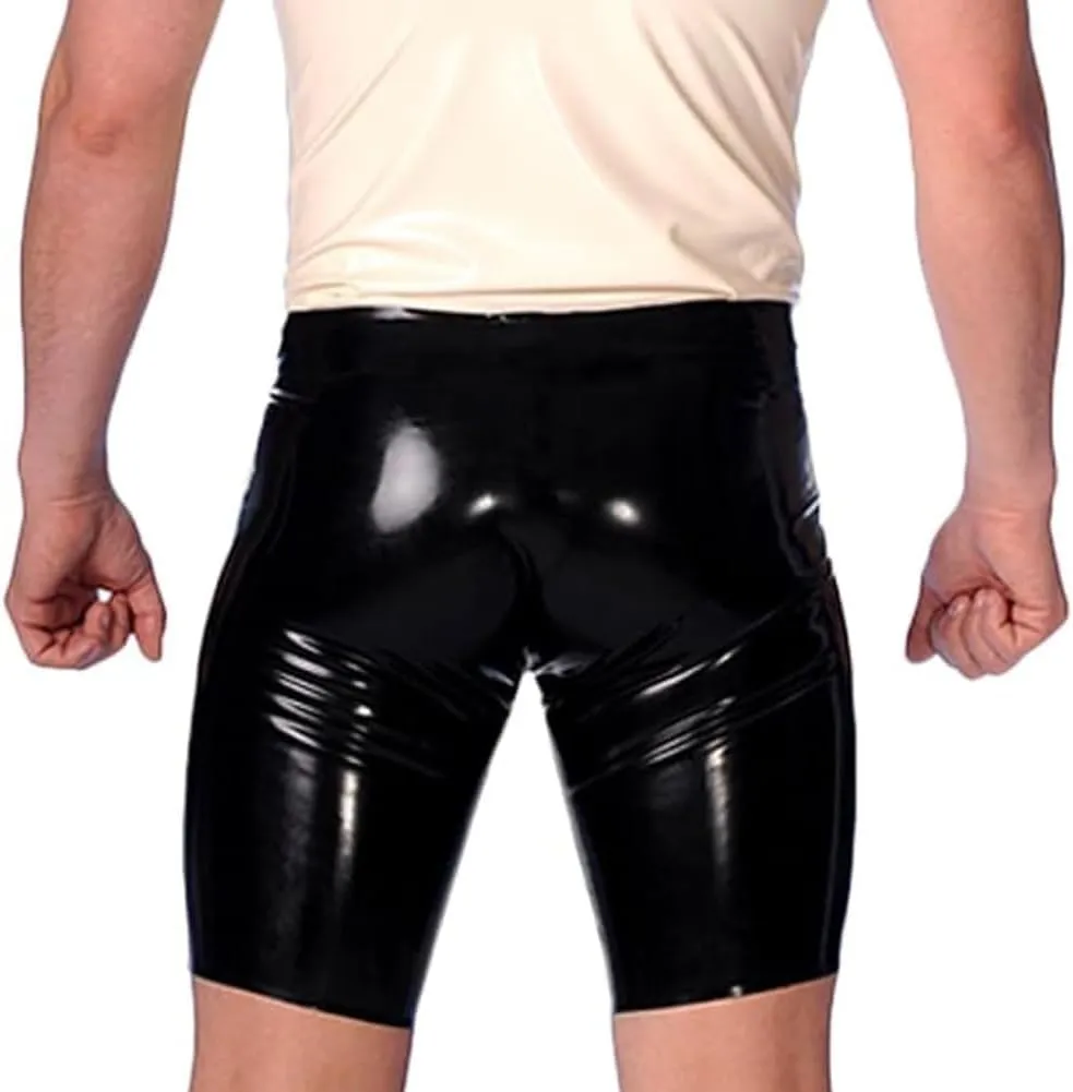 Men's Latex Rubber Cycle Shorts with Sheath Latex Pants Handmade