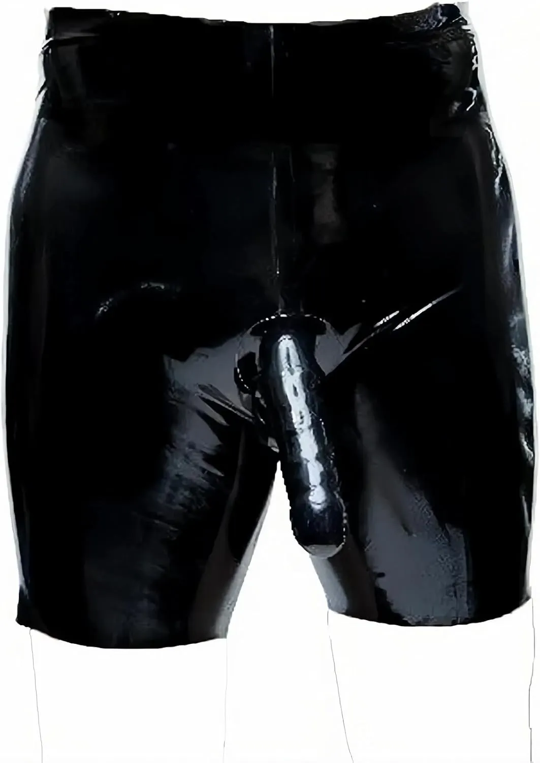 Men's Latex Rubber Cycle Shorts with Sheath Latex Pants Handmade