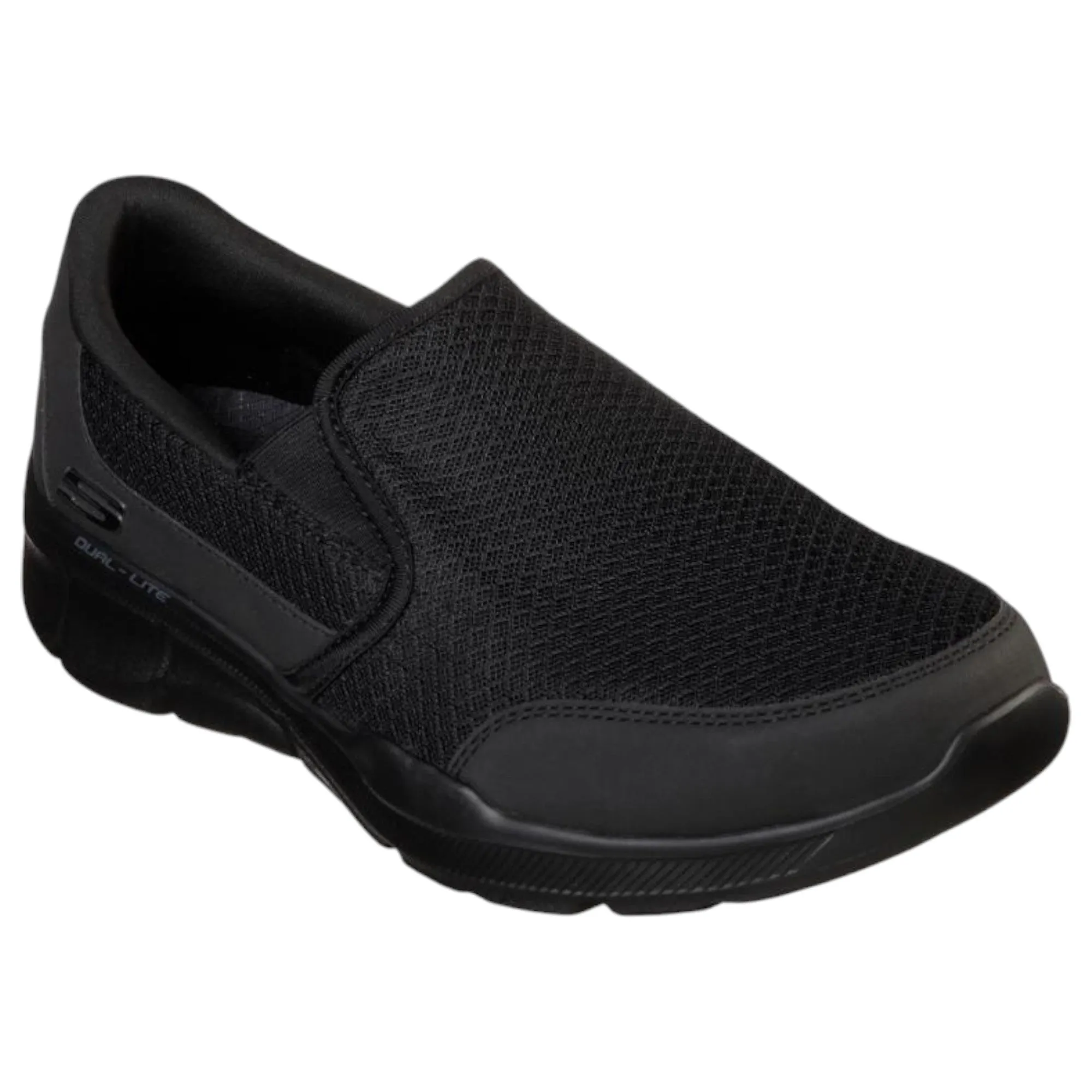 Mens Skechers Equalizer 3.0 - Bluegate Black/Black Slip On Sneaker Shoes