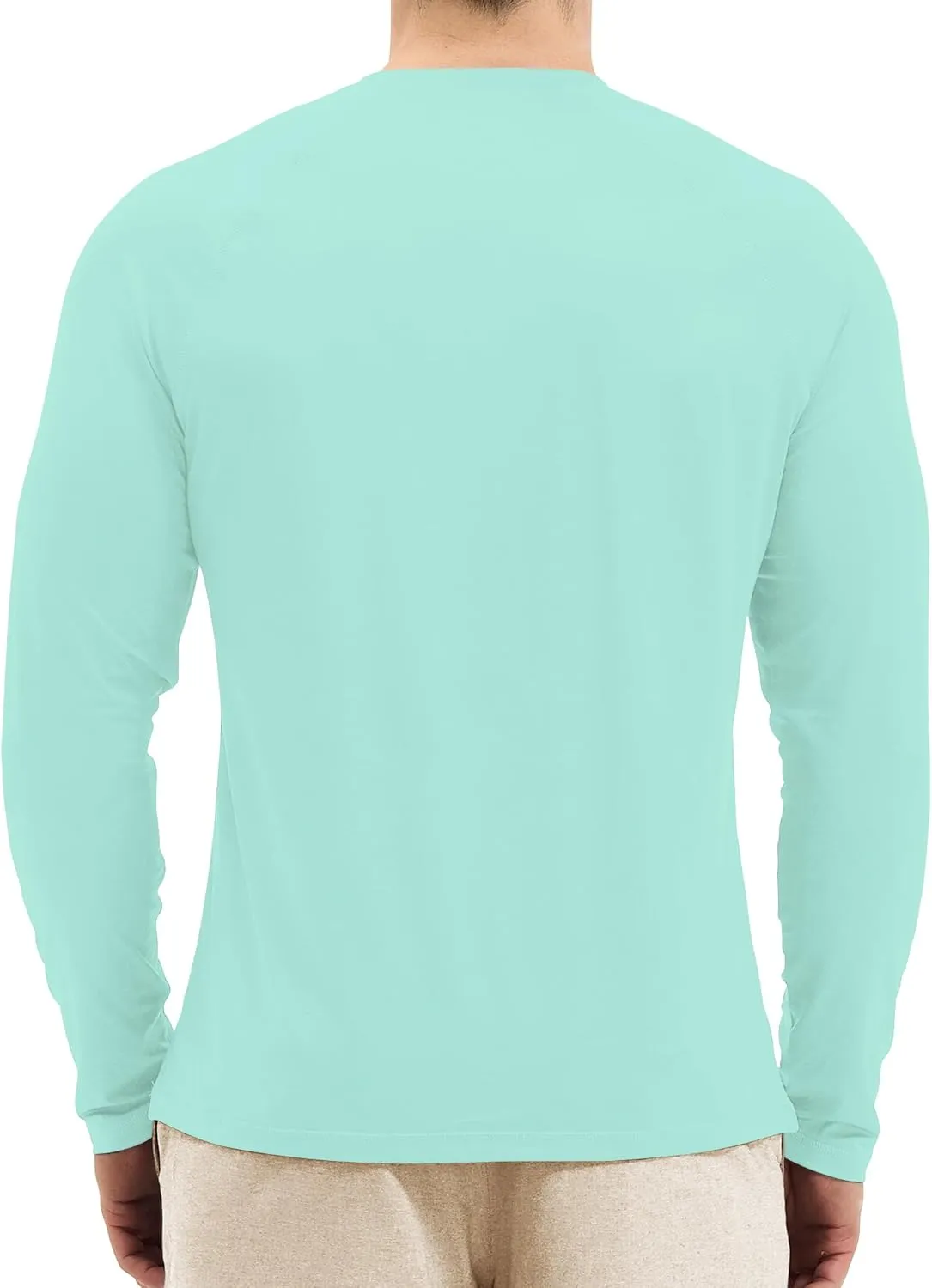 Mens UV Sun Protection Long Sleeve Shirts Rash Guard for Outdoor Fishing Hiking Swimming UPF 50 