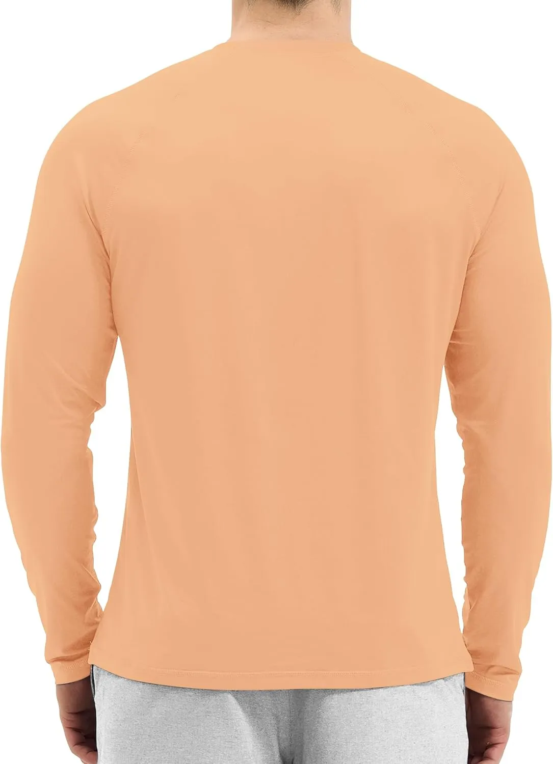 Mens UV Sun Protection Long Sleeve Shirts Rash Guard for Outdoor Fishing Hiking Swimming UPF 50 