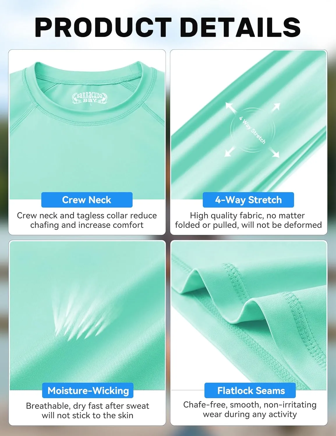 Mens UV Sun Protection Long Sleeve Shirts Rash Guard for Outdoor Fishing Hiking Swimming UPF 50 