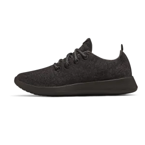 Men's Wool Runners - Natural Black (Black Sole)