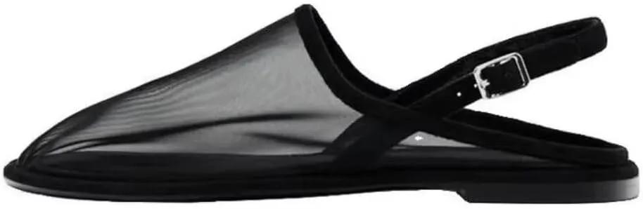 Mesh Ballet Flats Shoes for Women Buckle Strap Mary Jane Flats