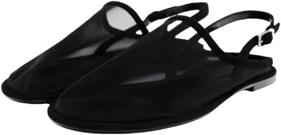 Mesh Ballet Flats Shoes for Women Buckle Strap Mary Jane Flats
