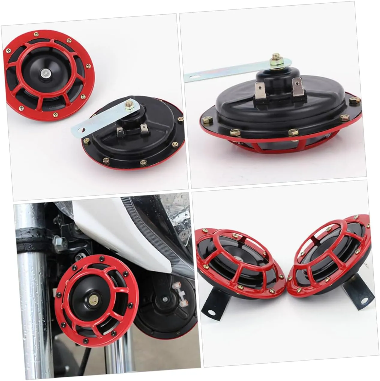 Mikinona Truck Horns 2pcs Car Horns 12v for Motorcycles Loud Waterproof Easy Installation