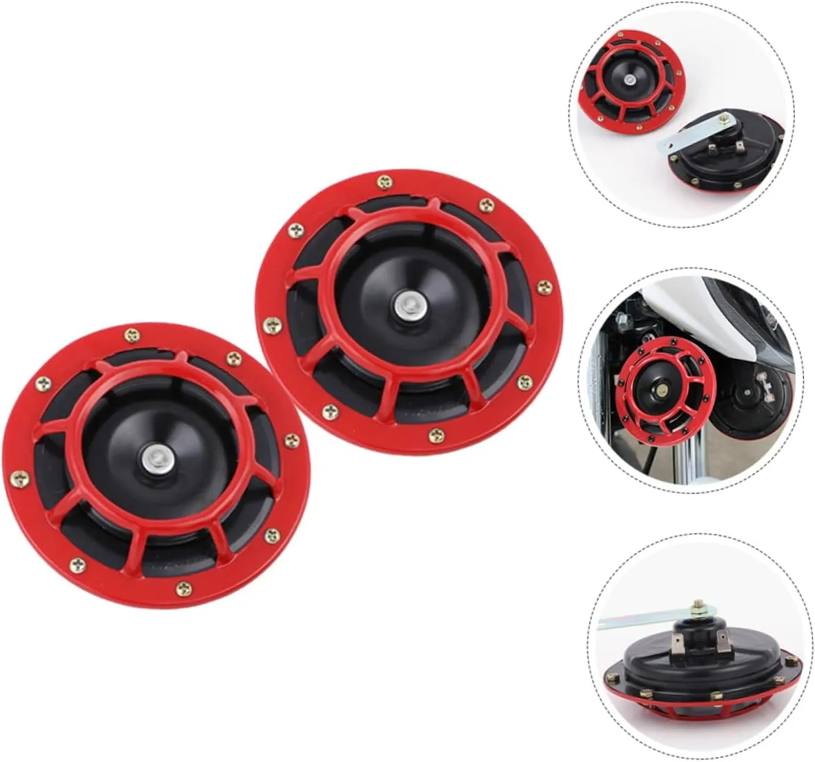 Mikinona Truck Horns 2pcs Car Horns 12v for Motorcycles Loud Waterproof Easy Installation