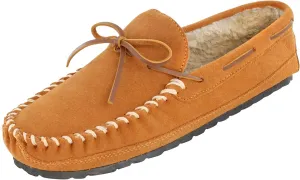 Minnetonka Men's Casey Slipper Cinnamon Suede 8 EE US