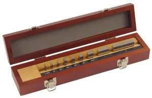 Mitutoyo-516-935-26 Steel Rectangular Micrometer Inspection Gage Block Set, ASME Grade AS-1, 0.0625 - 2.0" Length (9 Blocks)