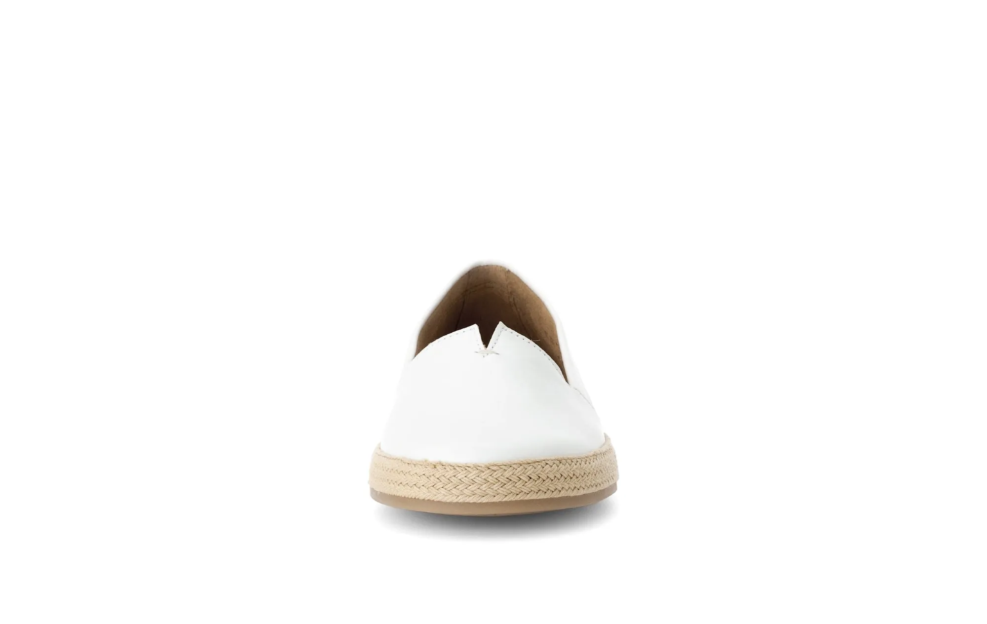 Mocassins blancs en cuir lisse