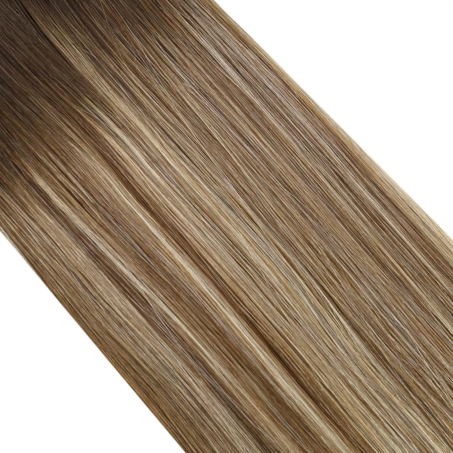 Moresoo Ombre Tape in Extensions Real Hair Blonde Hair Extensions Tape in Balayage Dark Brown to Medium Brown Mix with Blonde Tape in Hair Extensions Human Hair 20 Inch #4/6/613 20pcs 50g