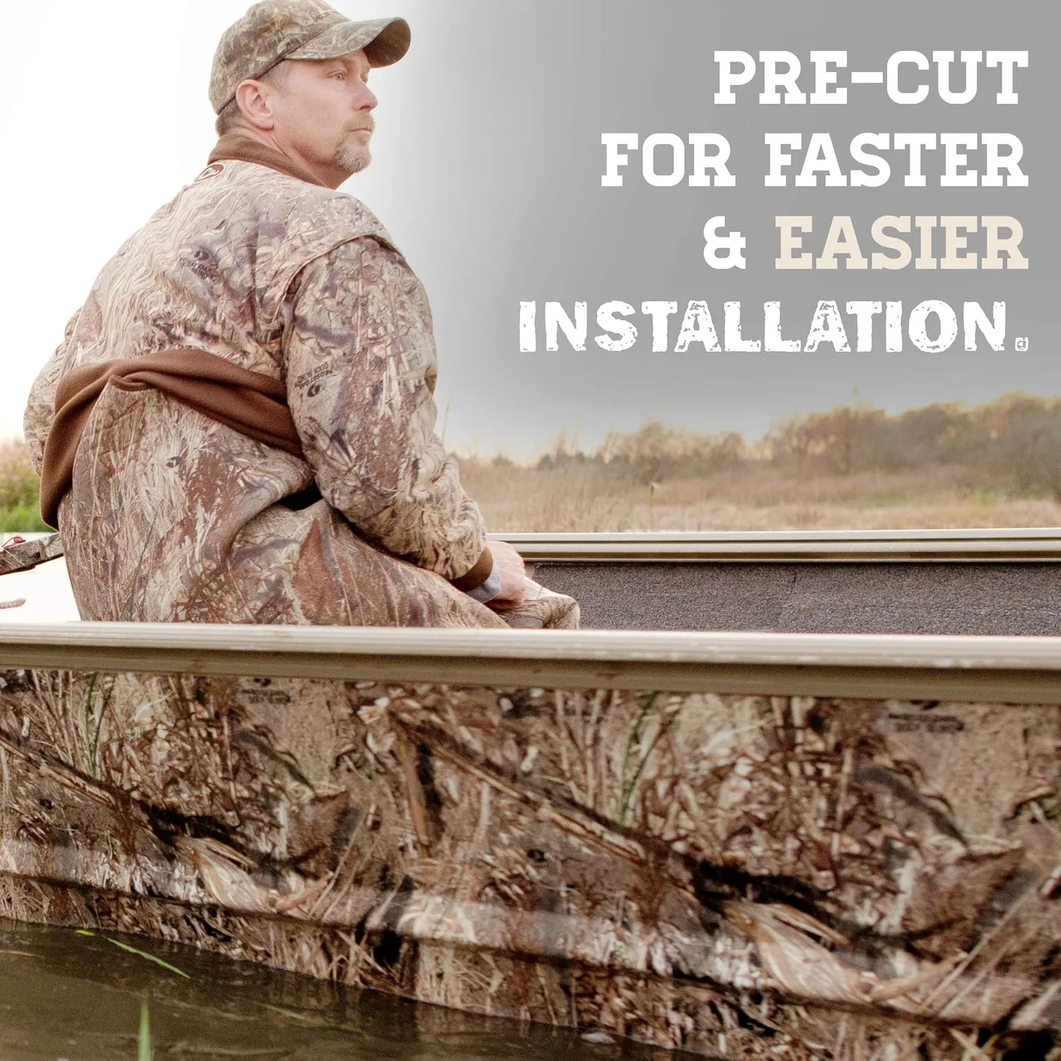 Mossy Oak Graphics Duck Blind Camo Transom Boat Wrap Kit - Easy to Install Vinyl Wrap with Matte Finish - 24" x 60" Kit