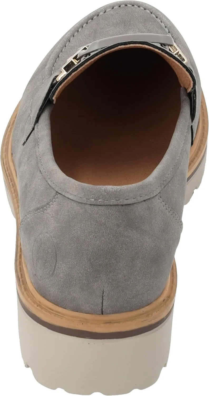 Mungrars Women's Moccasins - Elegant Slippers in Trendy Colours - Comfortable Loafers with Decorative Buckle - Fashionable Low Shoes