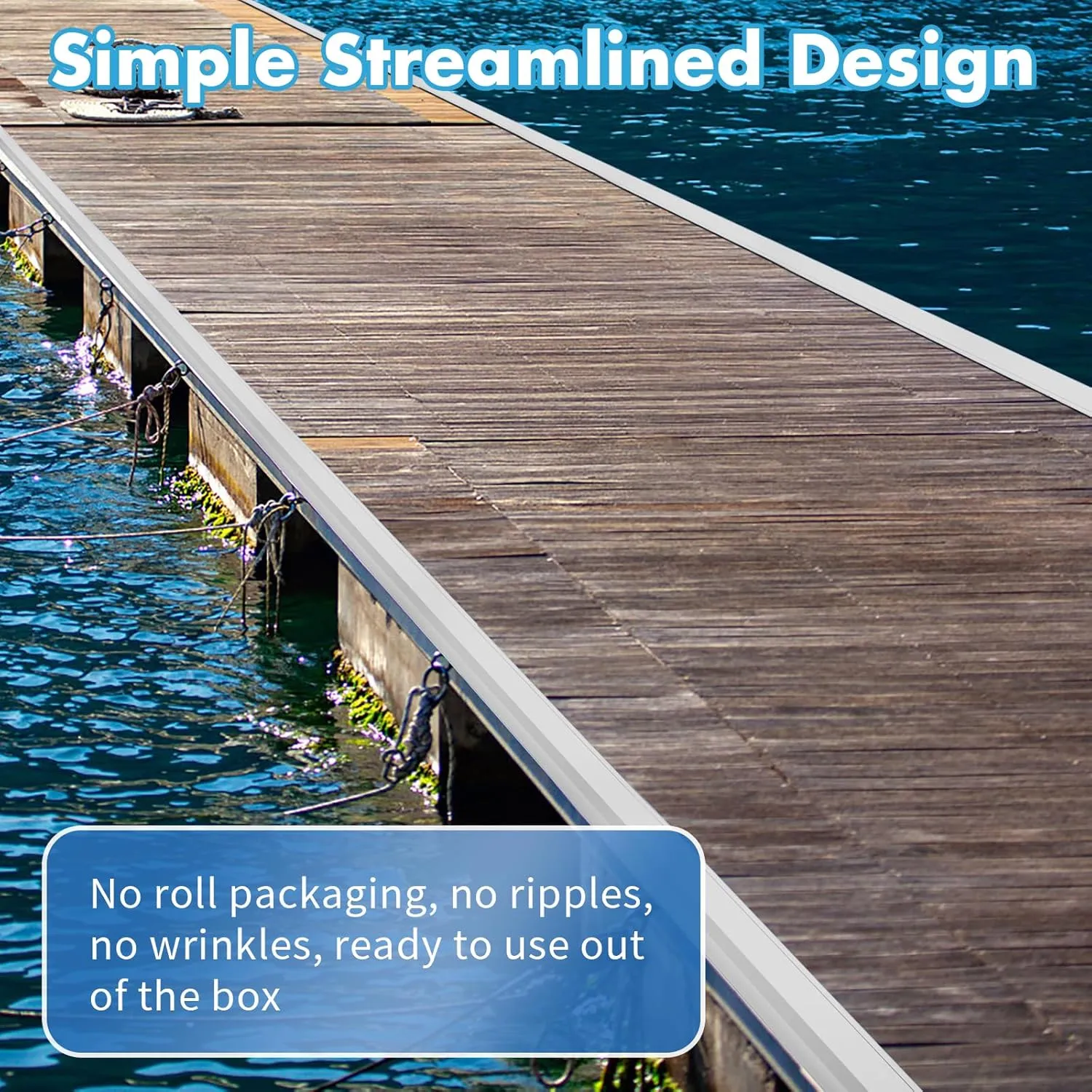 Nalwort Dock Bumpers 16 Feet and 24 Feet, Full Protection Dock Fender for Straight Edge and Side, Boat Dock Bumpers for Edging, Includes Mounting Screws, Black Gray Blue Brown Green Orange Yellow