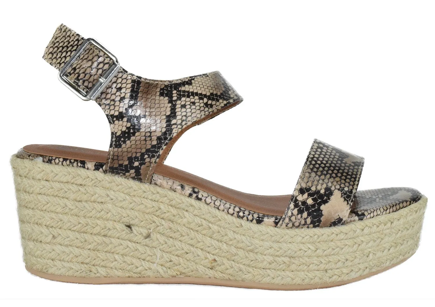 Natural Best variety Espadrilles Sole Soda Casual Trim Rubber Python-luthor) Wedge Military discount (6.5, Luthor Flatform Womens