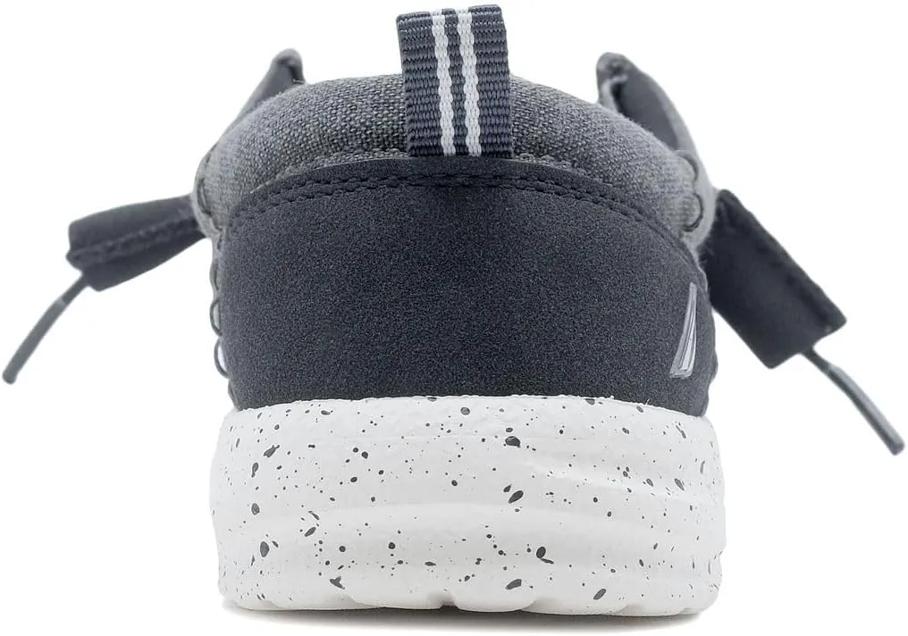 NAUTICA Kids Boys Youth Comfort Loafers, Lace-Up Boat Shoe, Lightweight Casual Stretch Sneaker-Little Kid/Big Kid Rushford