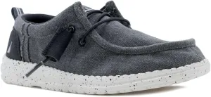 NAUTICA Kids Boys Youth Comfort Loafers, Lace-Up Boat Shoe, Lightweight Casual Stretch Sneaker-Little Kid/Big Kid Rushford