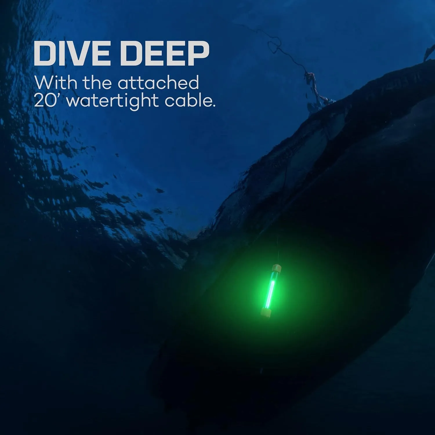 NEBO Submerser LED Underwater Fishing Light & Dock Light; IPX8 Waterproof; Night Fishing Light for Crappie